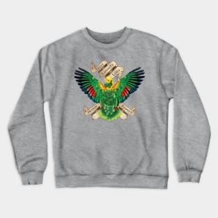 Parrot Parrots Amazon Tattoo Banner Crewneck Sweatshirt